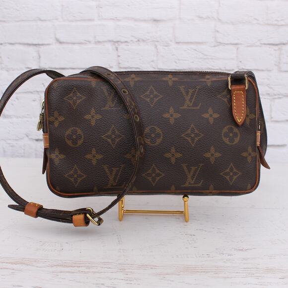 Louis Vuitton Marly Bandouliere Monogram Crossbody Purse Leather Handbag A4314 - Picture 1 of 11